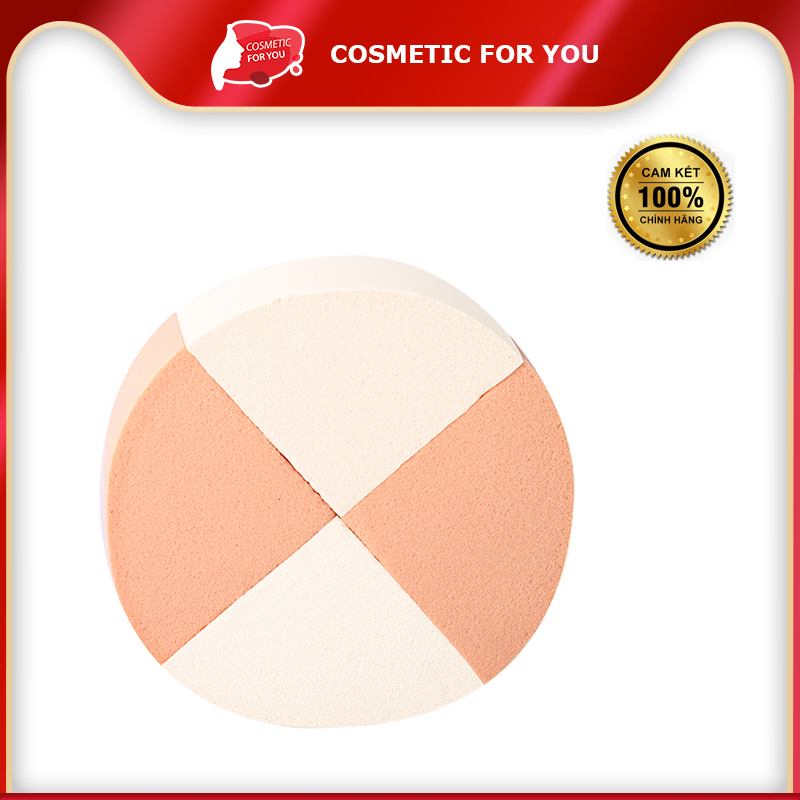 Bông Phấn Ướt Tam Giác Vuông Vacosi Quarter Sponge 4PCS (Bịch 4 Miếng)