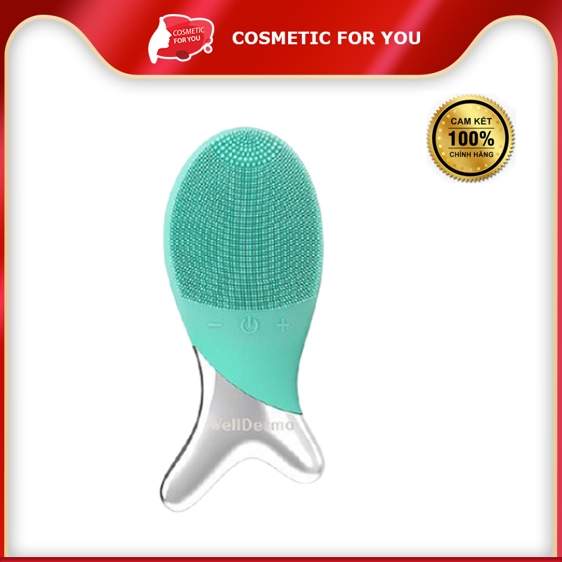 Máy Rửa Mặt Con Cá WellDerma Cleansing Fish #Xanh Lá