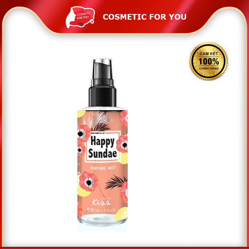 Xịt Thơm Toàn Thân Malissa Kiss Sunshine Perfume Body Mist #Happy Sundae