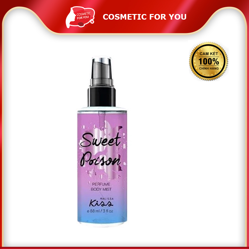 Xịt Thơm Toàn Thân Malissa Kiss Summer Holidays Perfume Body Mist #Sweet Poison