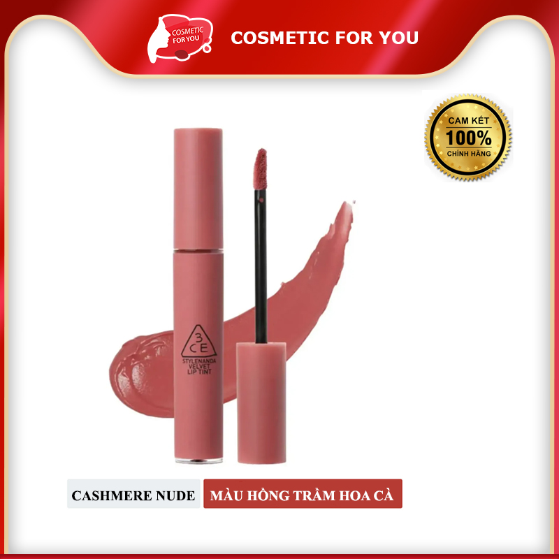 Son Kem Lì 3CE Velvet Lip Tint 4g #Cashmere Nude