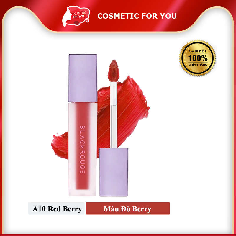 Son Kem Lì Black Rouge Airfit Velvet Tint Ver 2 Mood Filter 4.5g #A10 – Red Berry: Đỏ berry