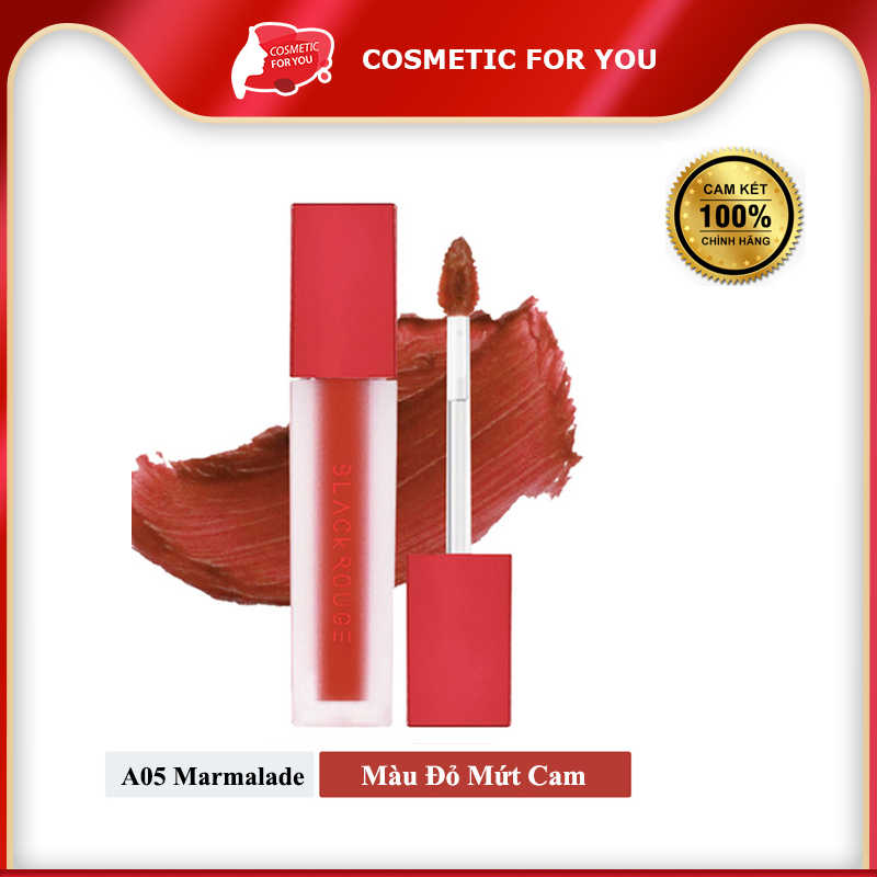 Son Kem Lì Black Rouge Air Fit Velvet Ver 1 The Red 4.5g #A05 - Marmalade: Đỏ mứt cam