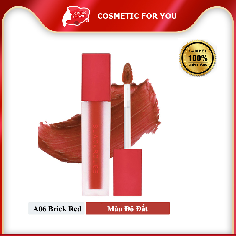 Son Kem Lì Black Rouge Air Fit Velvet Ver 1 The Red 4.5g #A06 - Brick Red: Đỏ đất