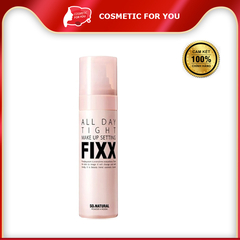 Xịt Khóa Lớp Trang Điểm Giữ Nền Lâu Trôi So’Natural All day Tight Make Up Setting Fixx 75ml