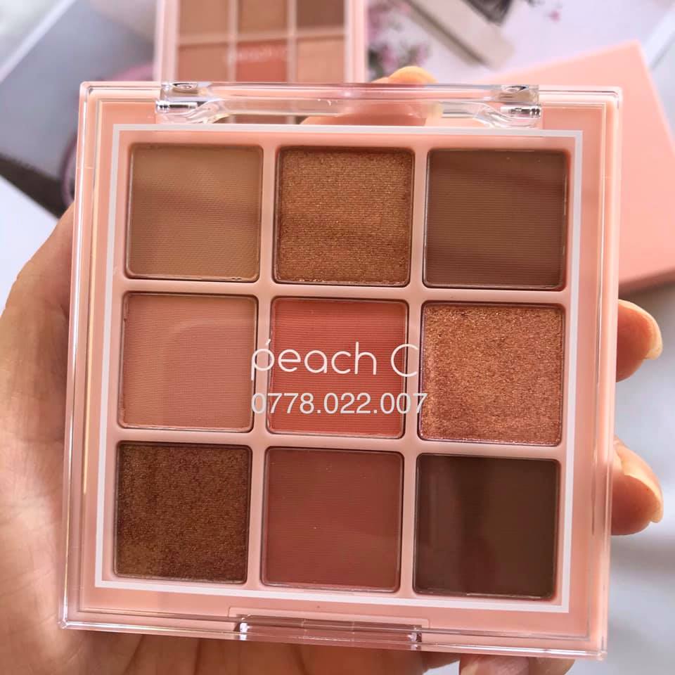 Bảng Phấn Mắt 9 Màu Peach C Soft Mood Eyeshadow Palette #Soft Coral